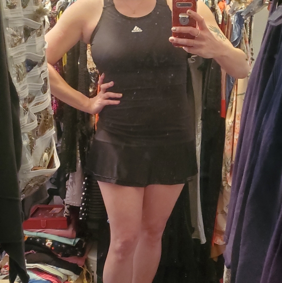 adidas Dresses & Skirts - Like New Adidas Black Aeroready Stretchy Poly/Spandex Tennis Athleisure DressS/M